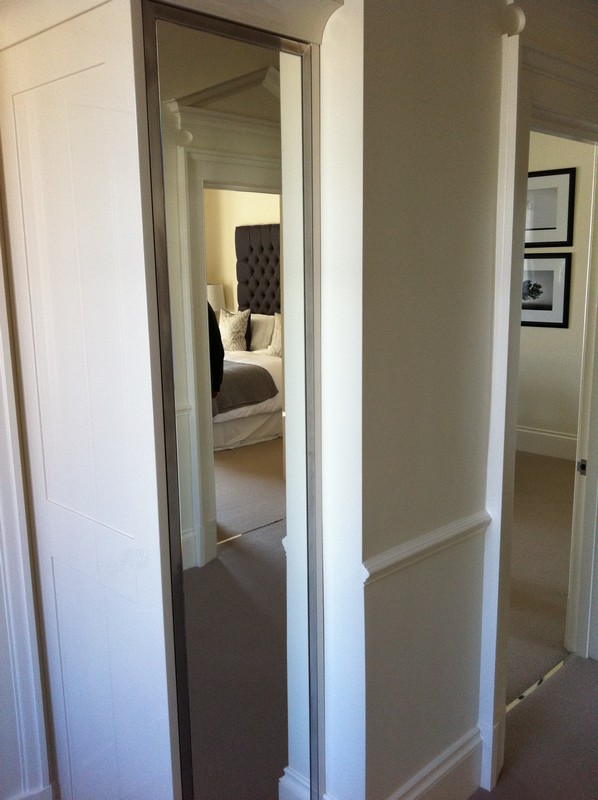 Full-length wardrobe mirror fitted in Reading home
