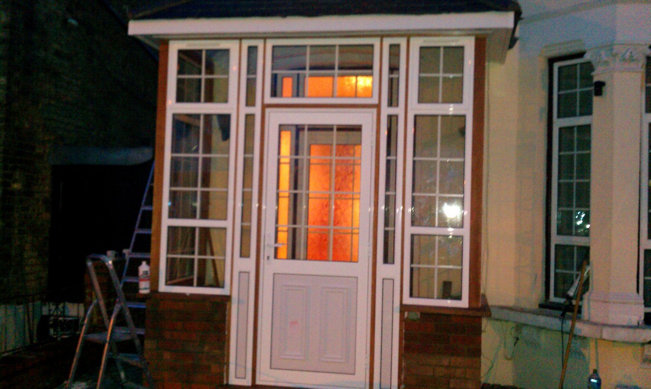 uPVC porch with Georgian bar glazing installed in Reading